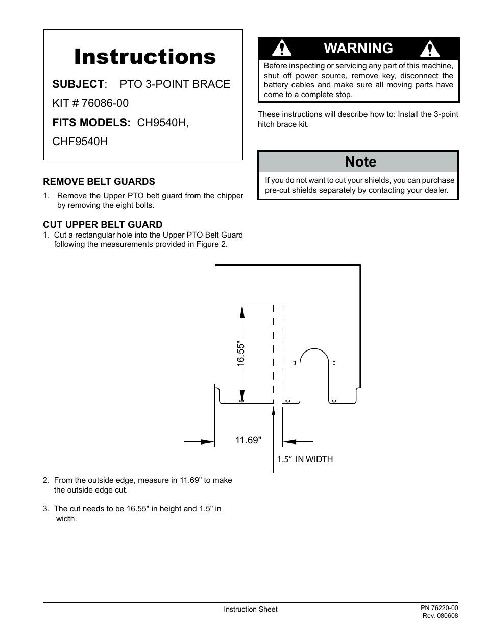 Echo CH9540H Instruction v.3 User Manual | 6 pages