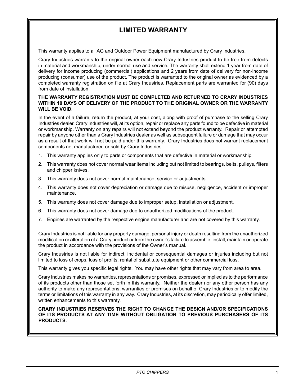 Limited warranty | Echo 71854 User Manual | Page 3 / 32