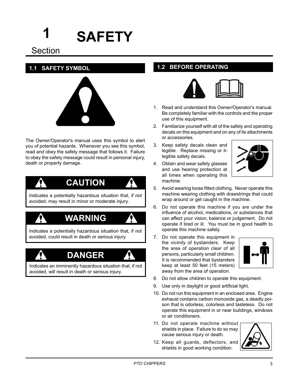 Safety, 2 before operating, Caution | Danger, Warning | Echo 71854 User Manual | Page 5 / 32