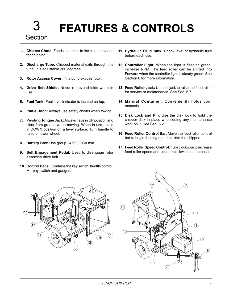 Features & controls | Echo CH911DH Owners Manual v.7 User Manual | Page 13 / 29