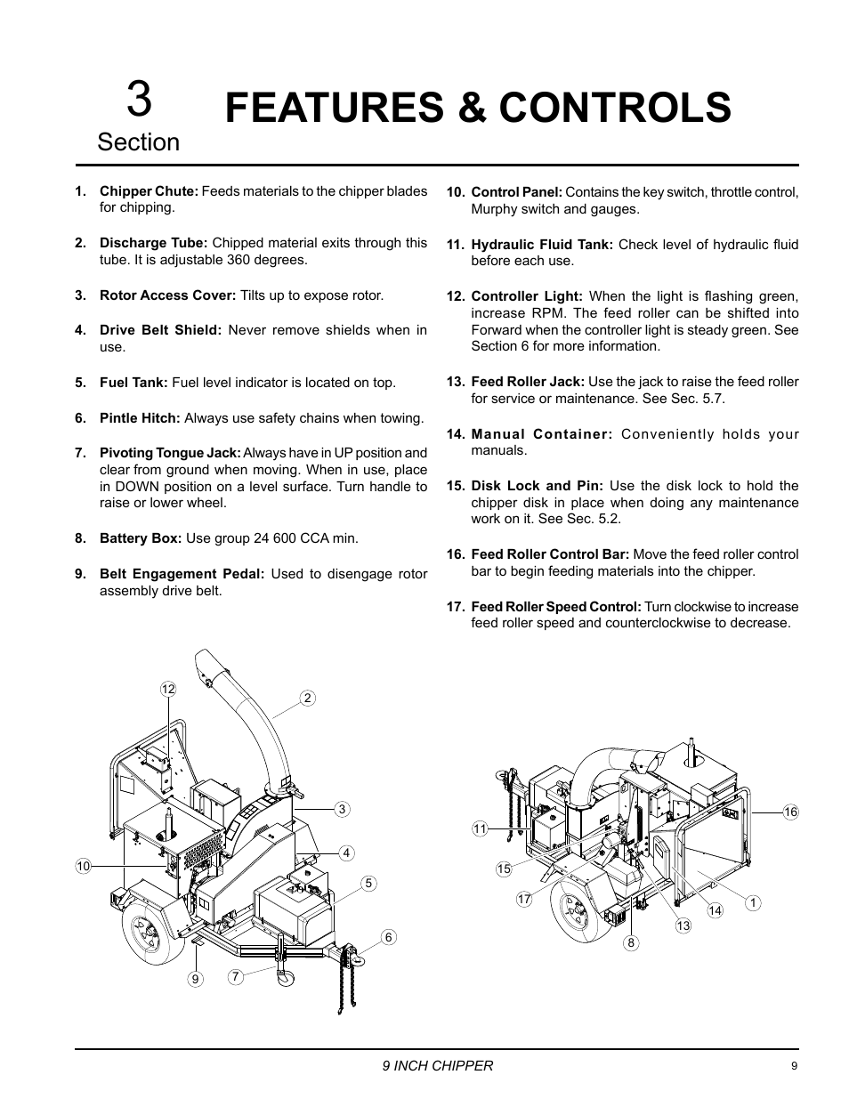 Features & controls | Echo CH911DH Owners Manual v.6 User Manual | Page 13 / 31