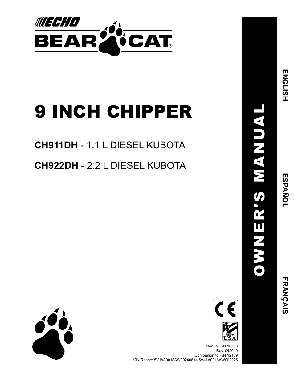 Echo CH911DH Owners Manual v.5 User Manual | 31 pages