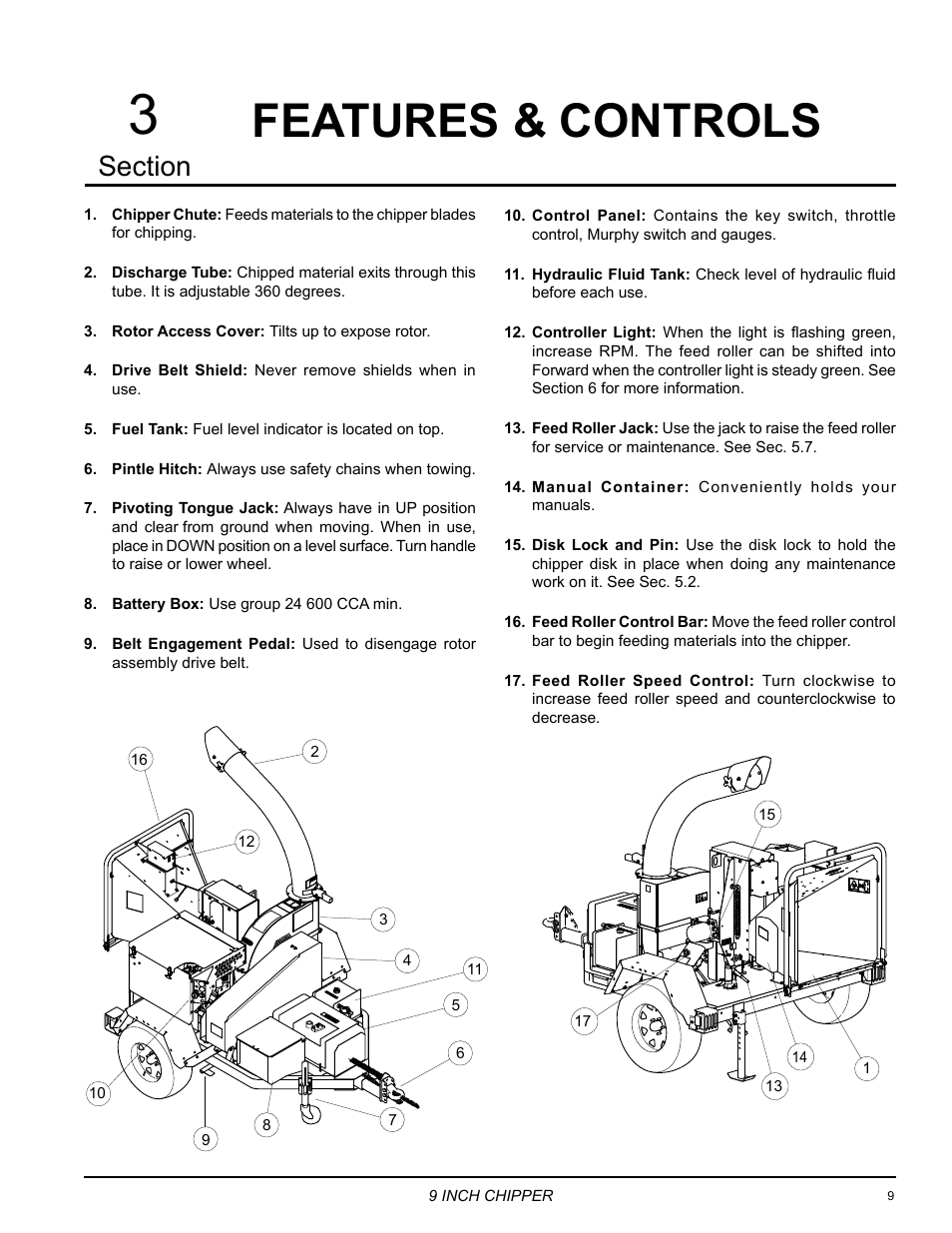 Features & controls | Echo CH911DH Owners Manual v.5 User Manual | Page 13 / 31