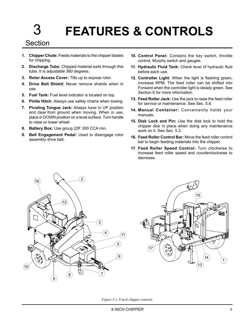 Features & controls | Echo CH911DH Owners Manual v.4 User Manual | Page 13 / 30