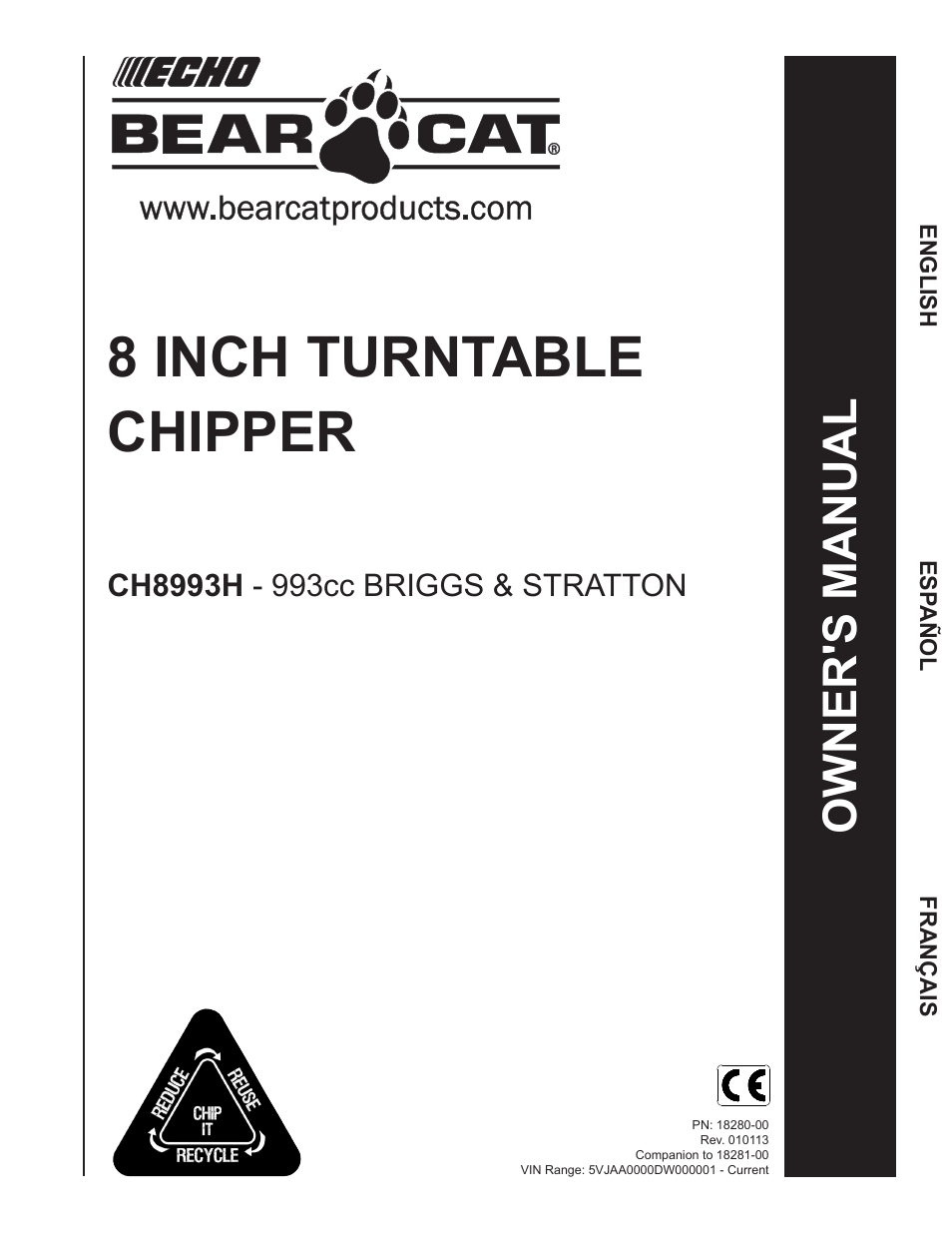 Echo CH8993H Owners Manual v.7 User Manual | 37 pages