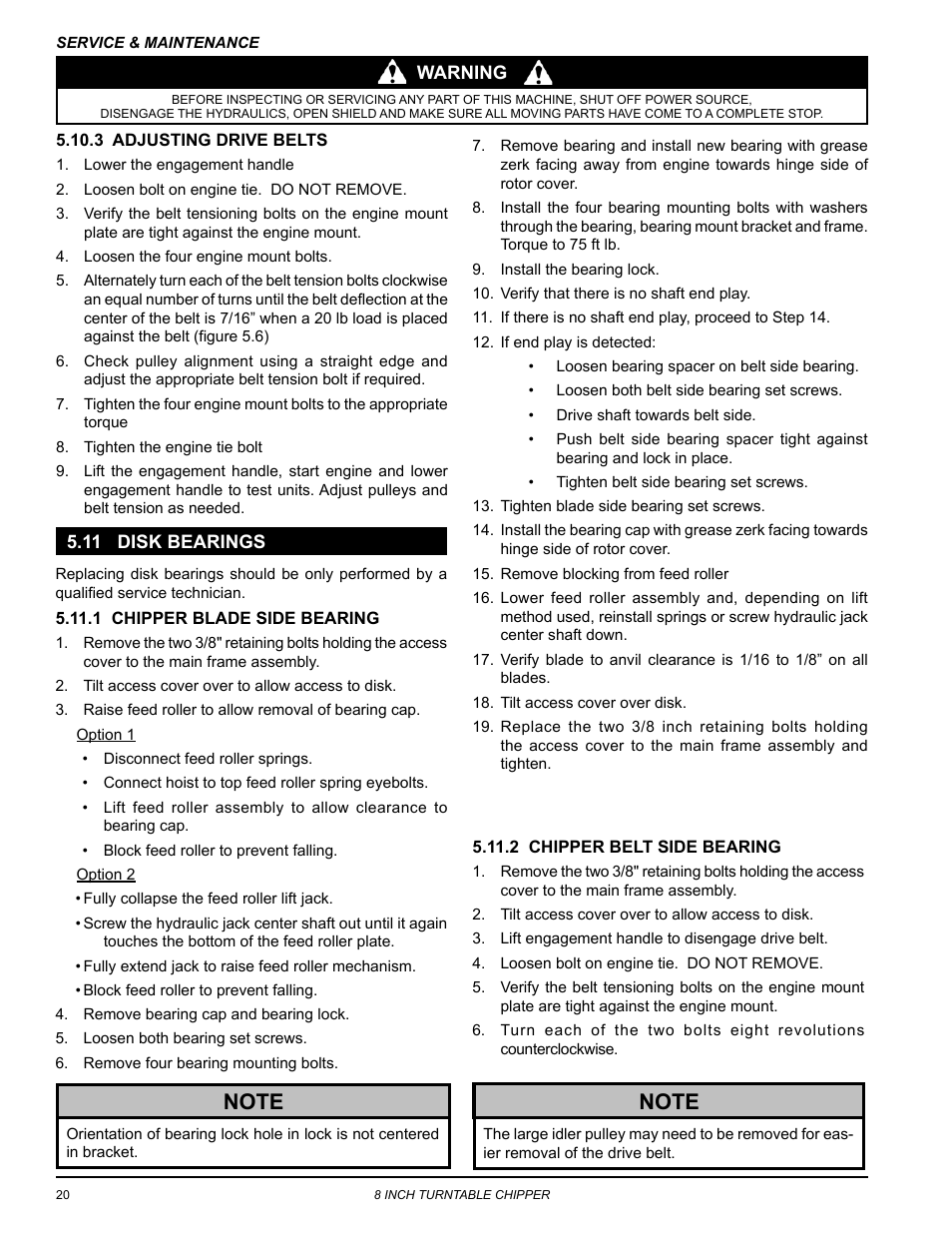 11 disk bearings | Echo CH8670H Owners Manual v.5 User Manual | Page 24 / 36