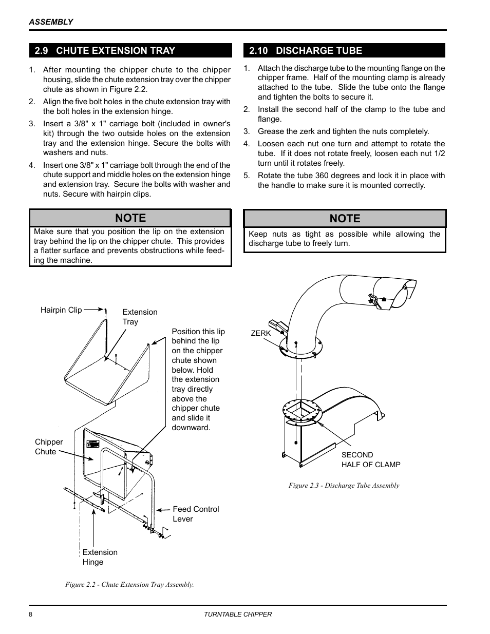 9 chute extension tray, 10 discharge tube, 9 chute extension tray 2.10 discharge tube | Echo CH8670H Owners Manual v.3 User Manual | Page 12 / 34