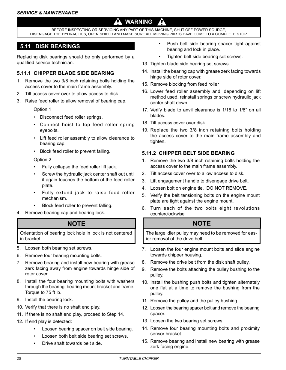 11 disk bearings | Echo CH8670H Owners Manual v.2 User Manual | Page 24 / 33