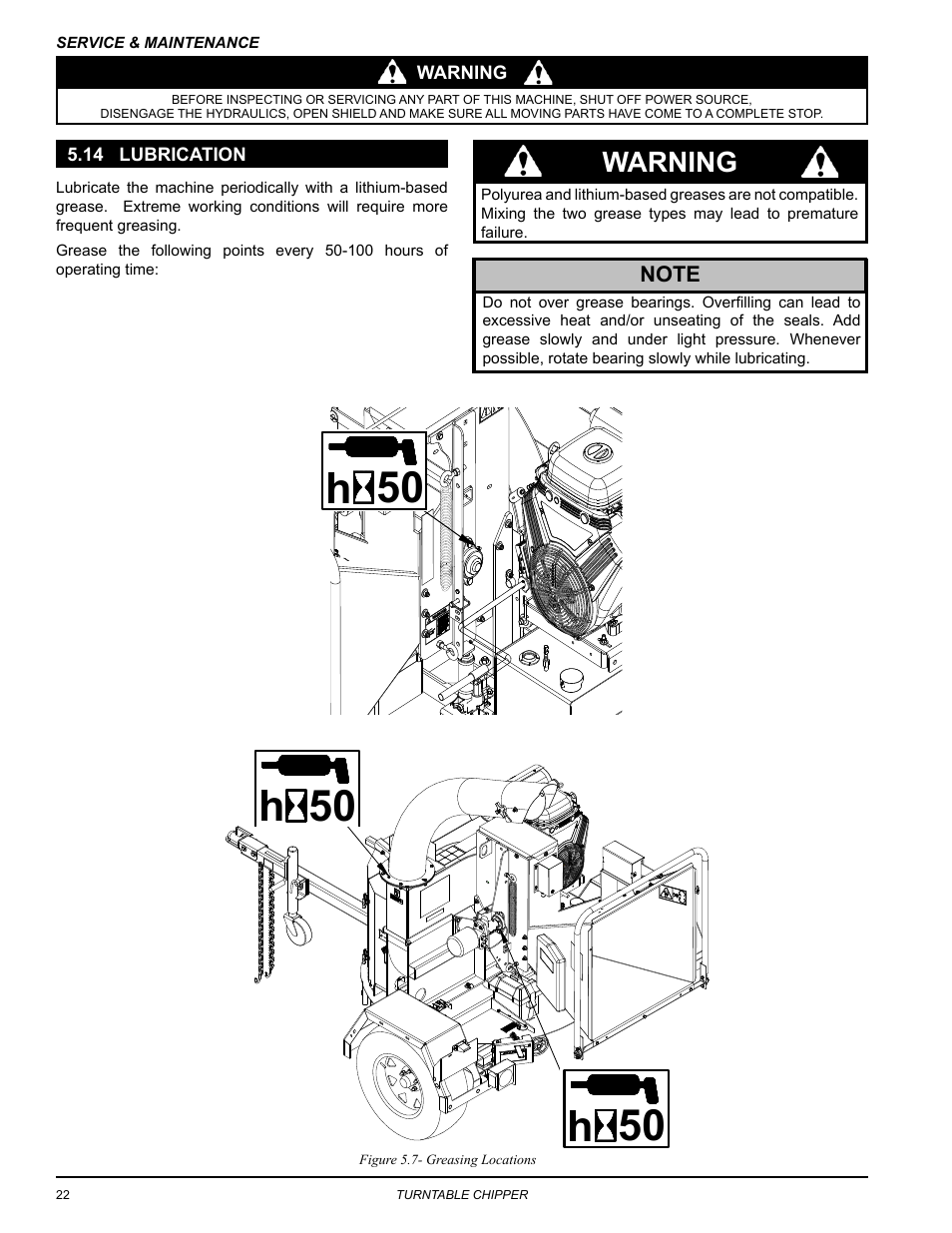 14 lubrication, Warning | Echo CH8670H Owners Manual v.2 User Manual | Page 26 / 33