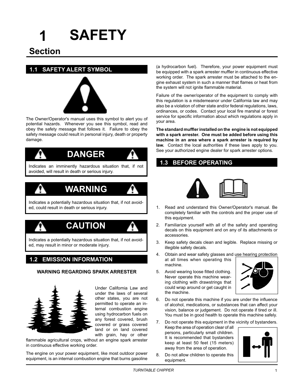 Safety, Warning, Danger caution | Echo 76824 Owners Manual v.3 User Manual | Page 5 / 32