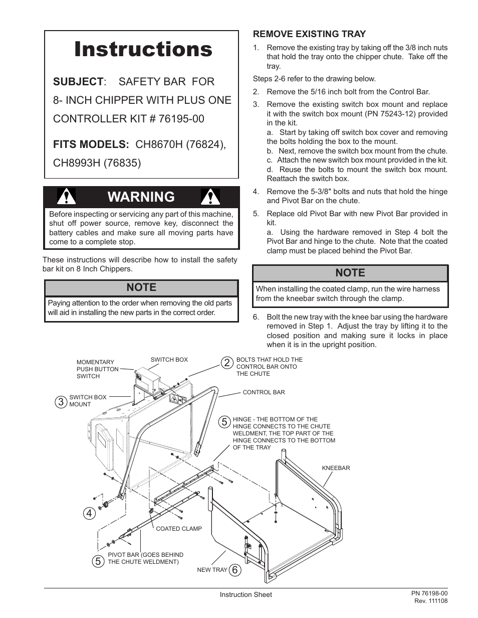 Echo 76824 Instruction User Manual | 4 pages