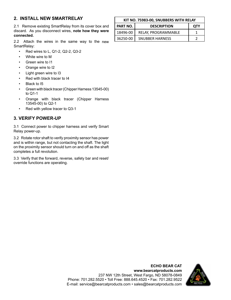 Echo CH611DH Instruction v.2 User Manual | Page 2 / 2