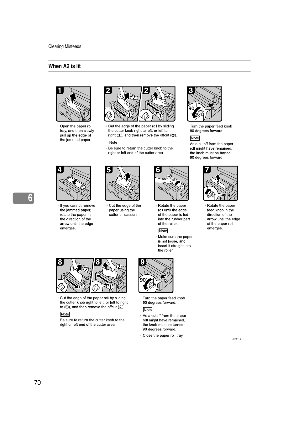 When a2 is lit | Ricoh Aficio MP W2400 User Manual | Page 76 / 92
