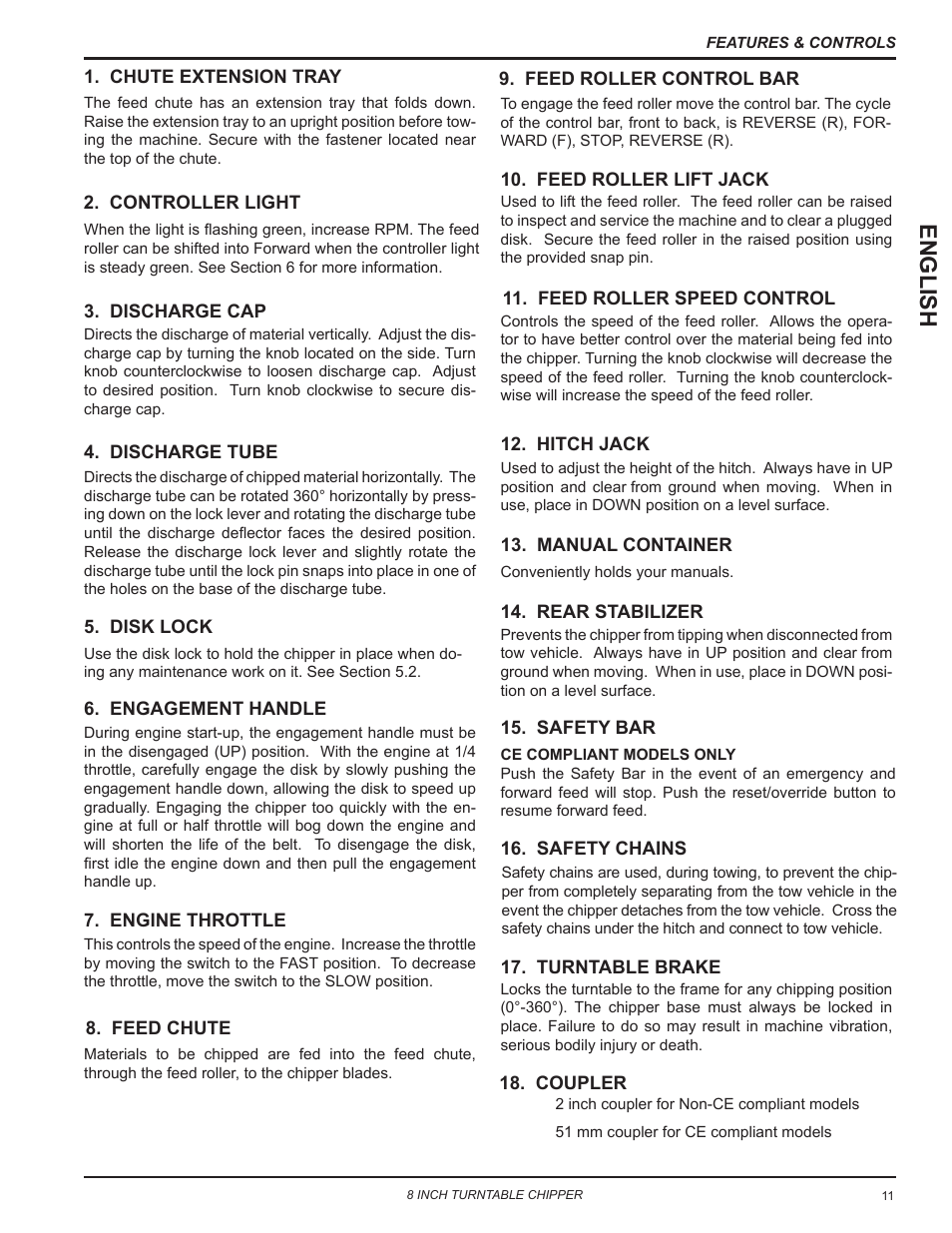 English | Echo CH8720iH Owners Manual v.2 User Manual | Page 15 / 37