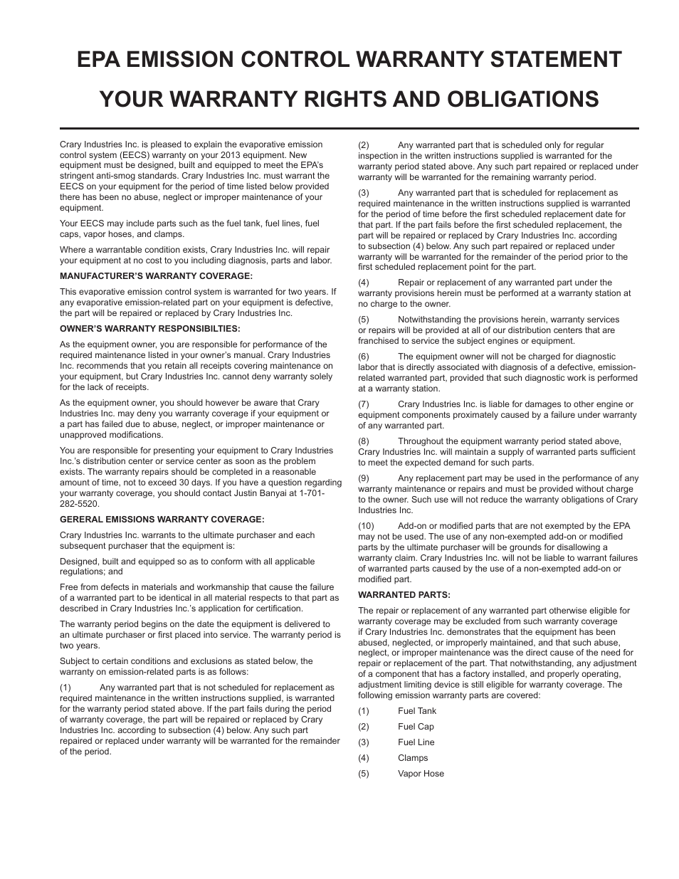 Echo CH8720iH Owners Manual v.2 User Manual | Page 36 / 37