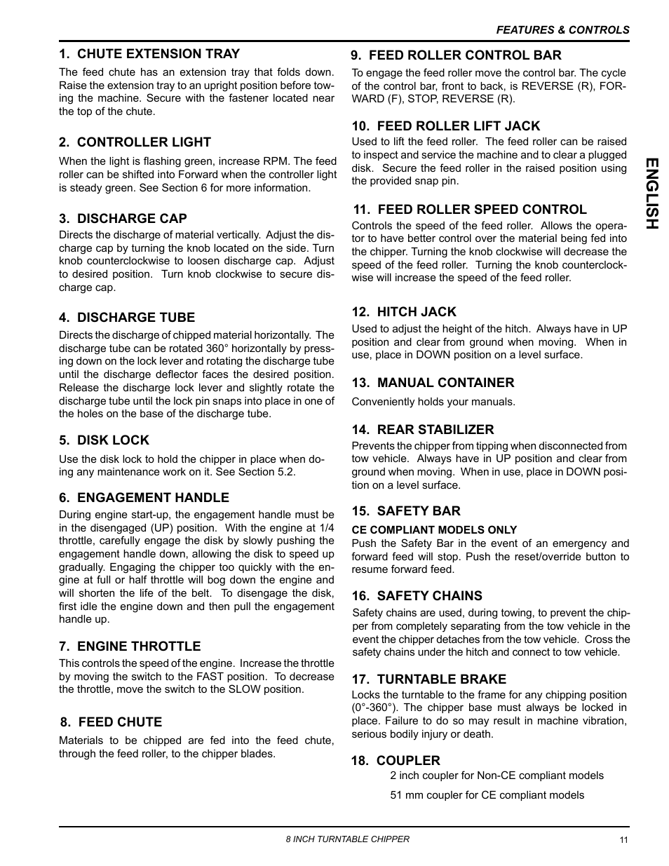 English | Echo CH8720iH Owners Manual v.1 User Manual | Page 15 / 35