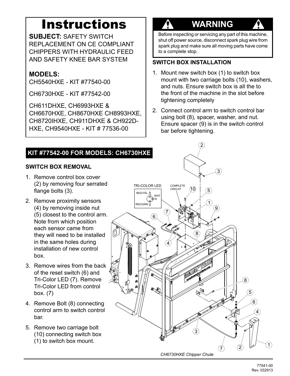 Echo CH5540HXE User Manual | 8 pages