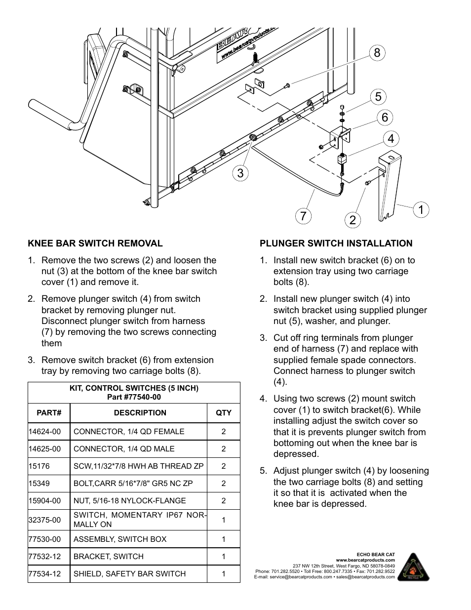 Echo CH5540HXE User Manual | Page 8 / 8