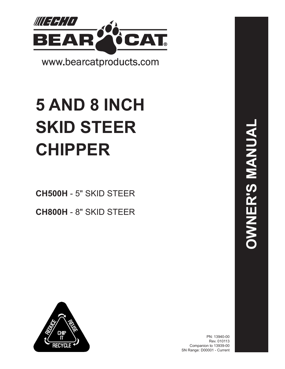 Echo CH500H Owners Manual v.3 User Manual | 24 pages