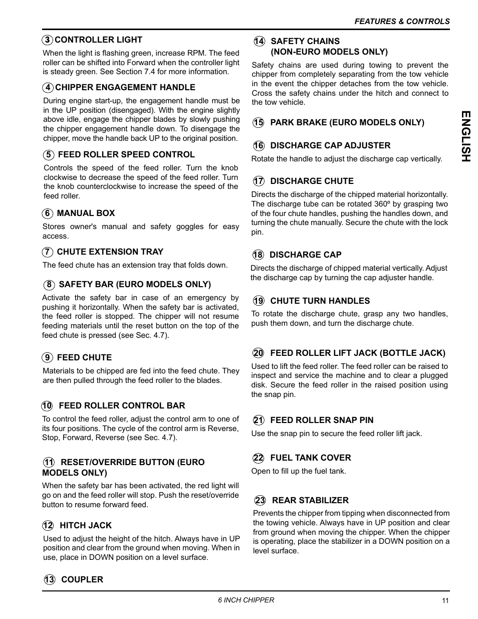 English | Echo CH611DH Owners Manual v.3 User Manual | Page 15 / 37