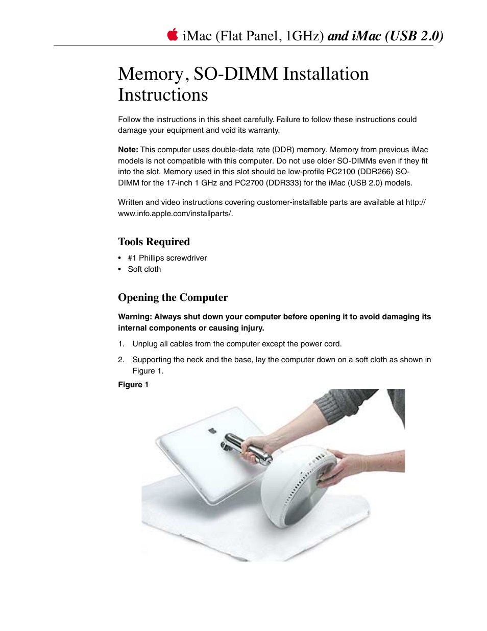 Apple iMac User Manual | 6 pages
