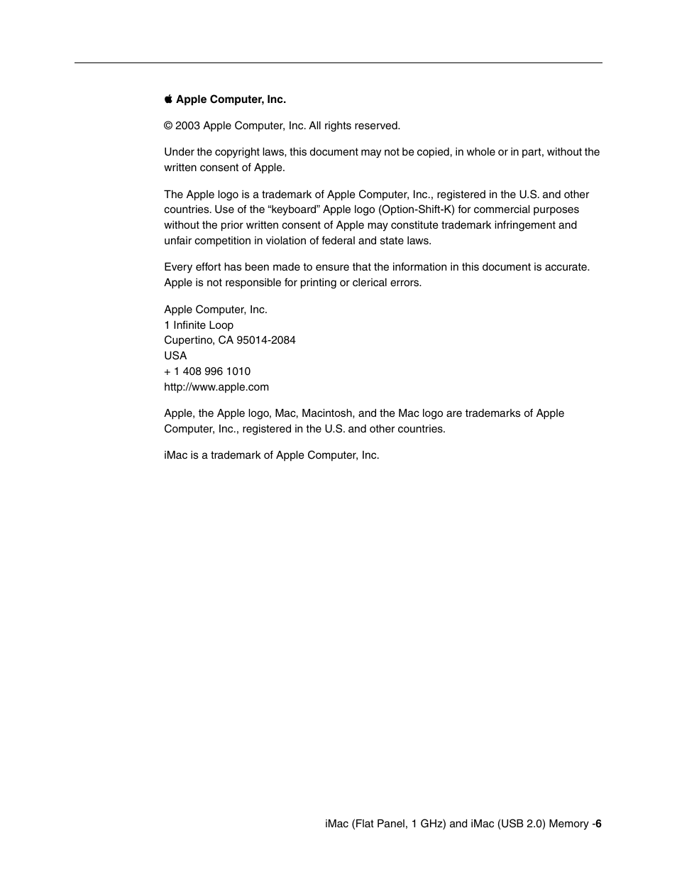 Apple iMac User Manual | Page 6 / 6