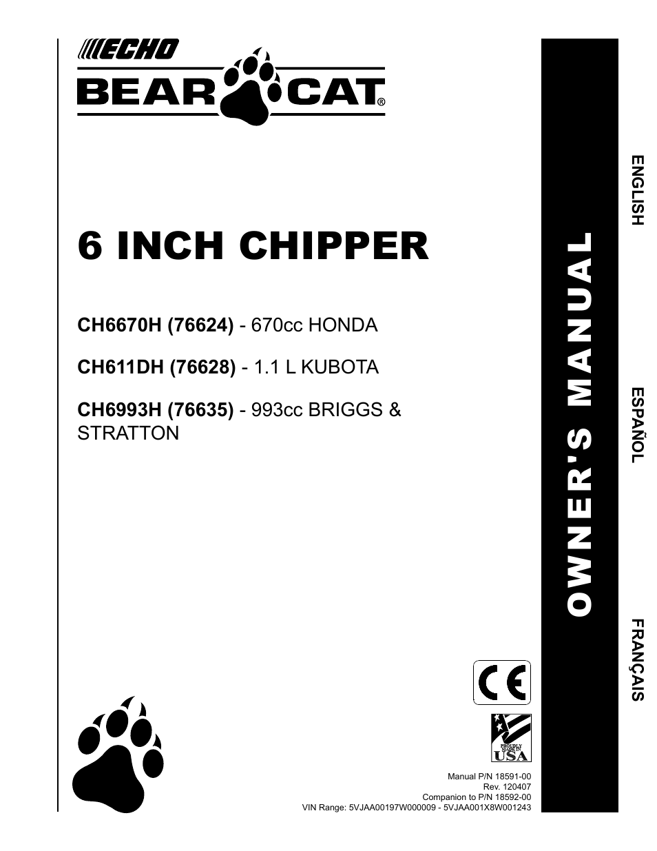 Echo 76624 Owners Manual v.4 User Manual | 38 pages