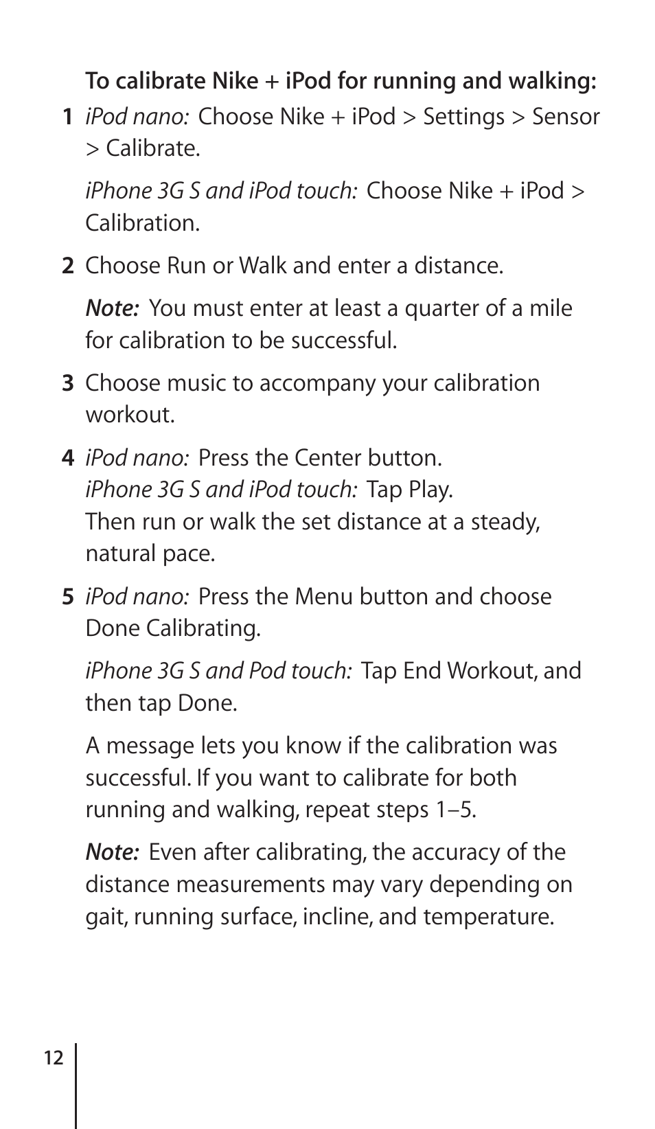 Apple Nike + iPod Sensor User Manual | Page 12 / 36