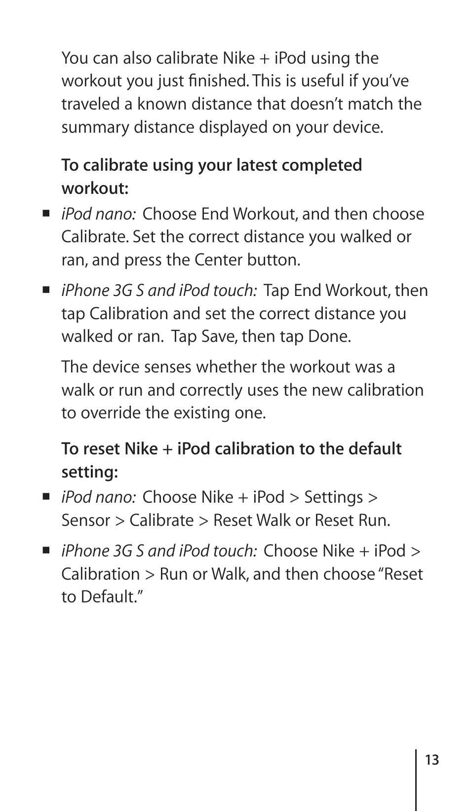 Apple Nike + iPod Sensor User Manual | Page 13 / 36