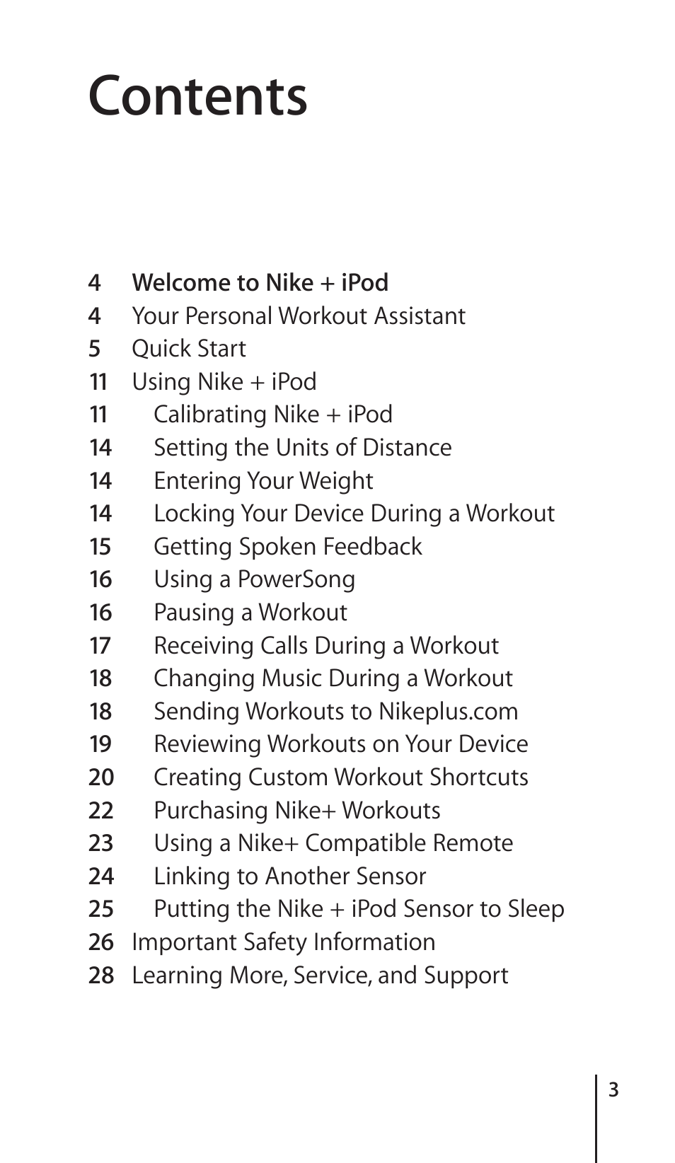 Apple Nike + iPod Sensor User Manual | Page 3 / 36