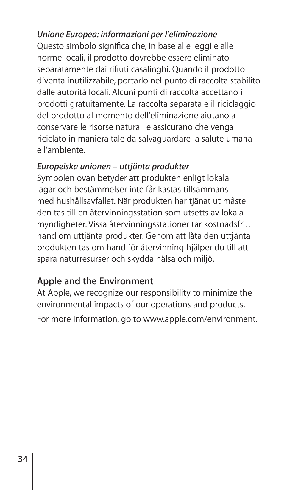 Apple Nike + iPod Sensor User Manual | Page 34 / 36