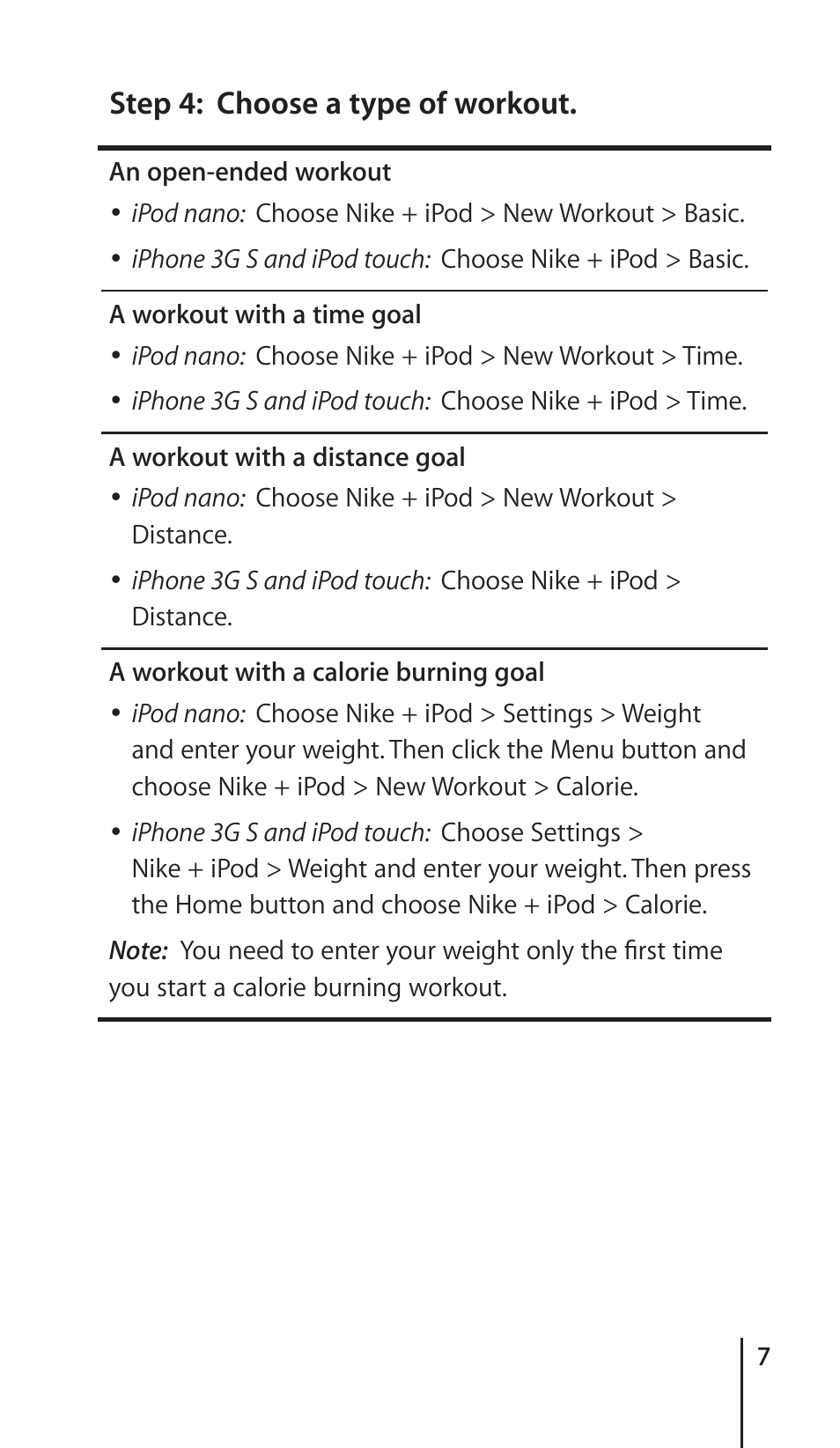 Apple Nike + iPod Sensor User Manual | Page 7 / 36