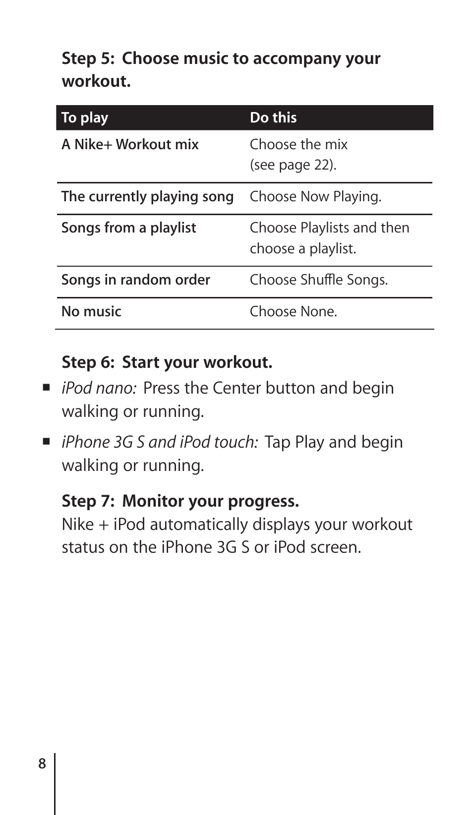 Apple Nike + iPod Sensor User Manual | Page 8 / 36
