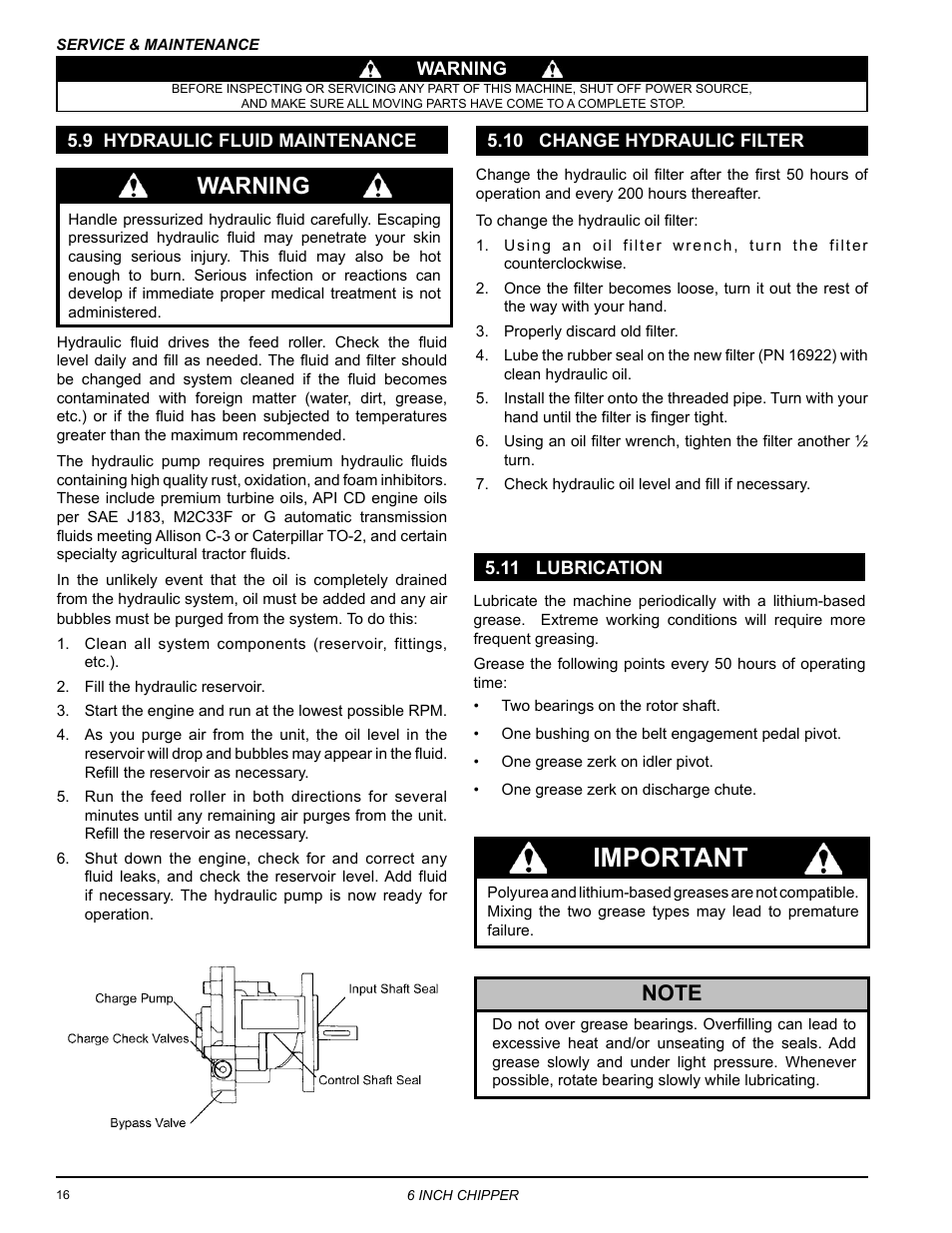 Important, Warning | Echo CH6614 Owners Manual v.3 User Manual | Page 20 / 24