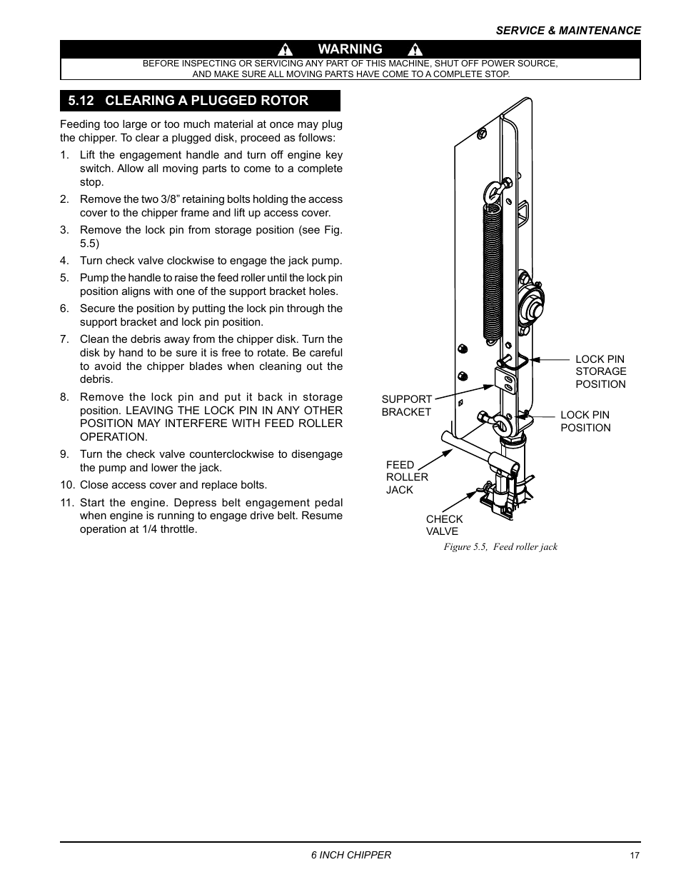12 clearing a plugged rotor | Echo 72620 User Manual | Page 21 / 28