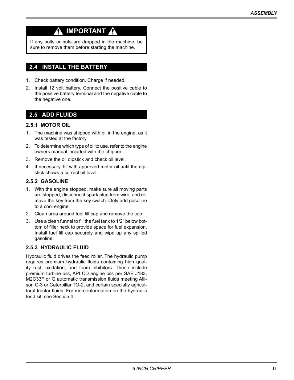 Important | Echo CH6614 Owners Manual v.1 User Manual | Page 13 / 32