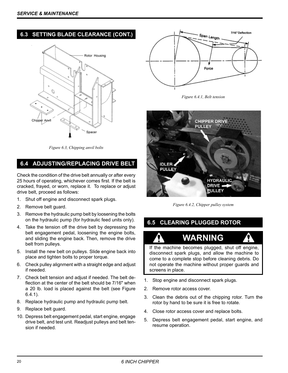 Warning | Echo CH6614 Owners Manual v.1 User Manual | Page 22 / 32