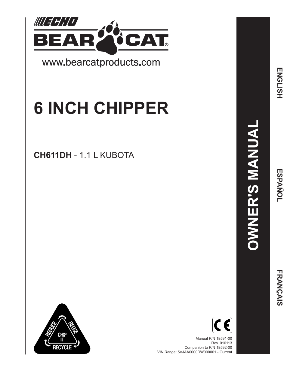 Echo CH611DH Owners Manual v.6 User Manual | 37 pages