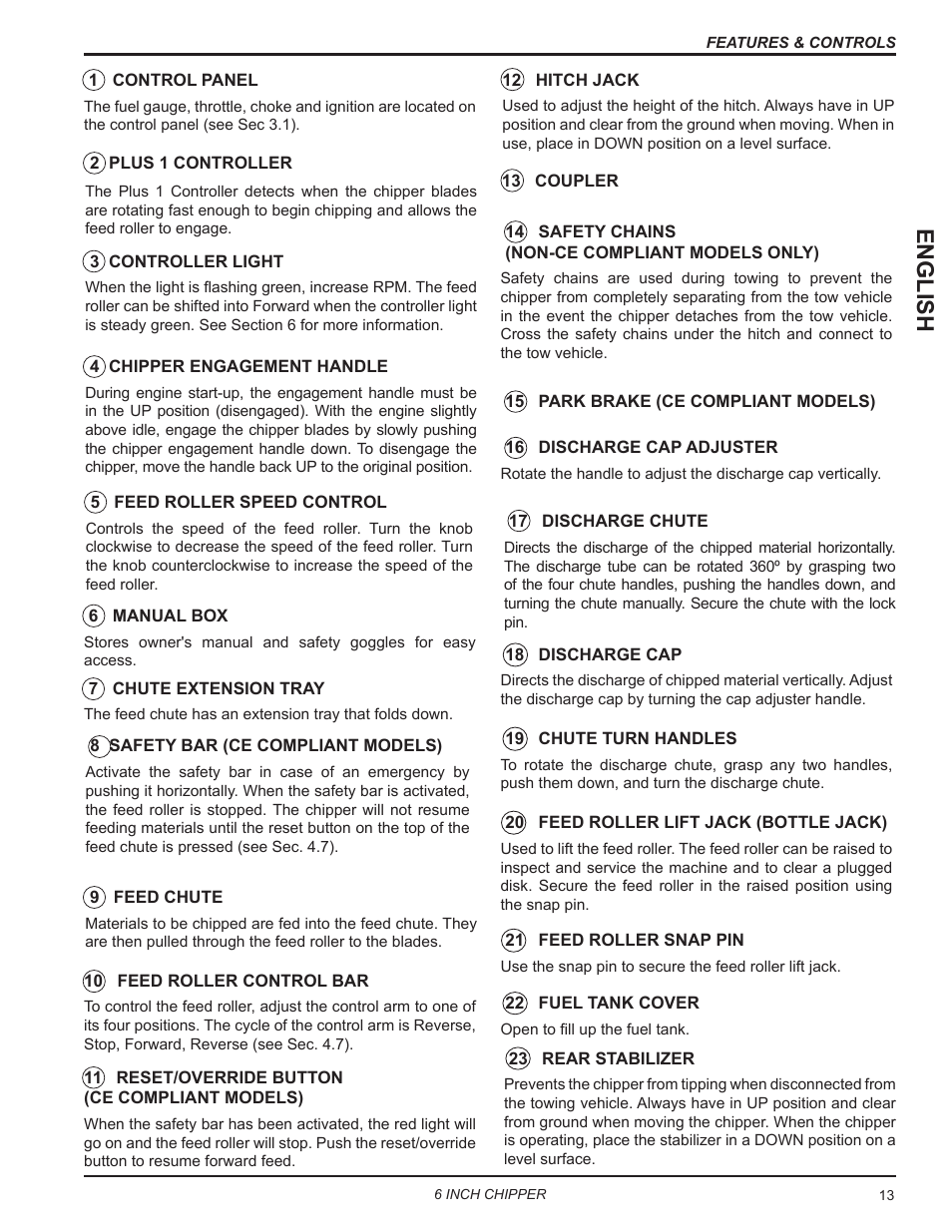 English | Echo CH611DH Owners Manual v.6 User Manual | Page 17 / 37