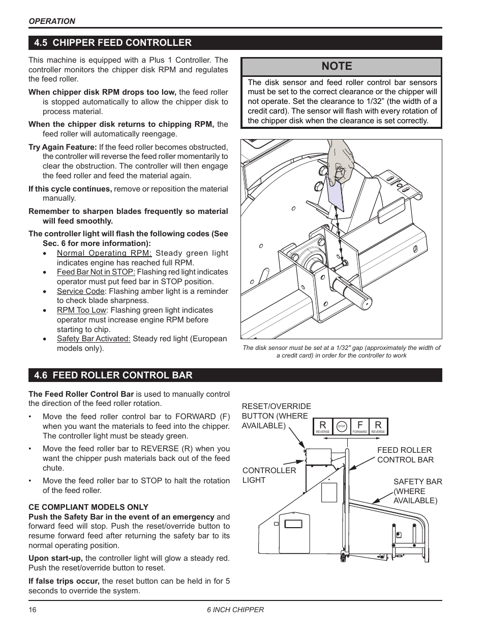 5 chipper feed controller, 6 feed roller control bar | Echo CH611DH Owners Manual v.6 User Manual | Page 20 / 37