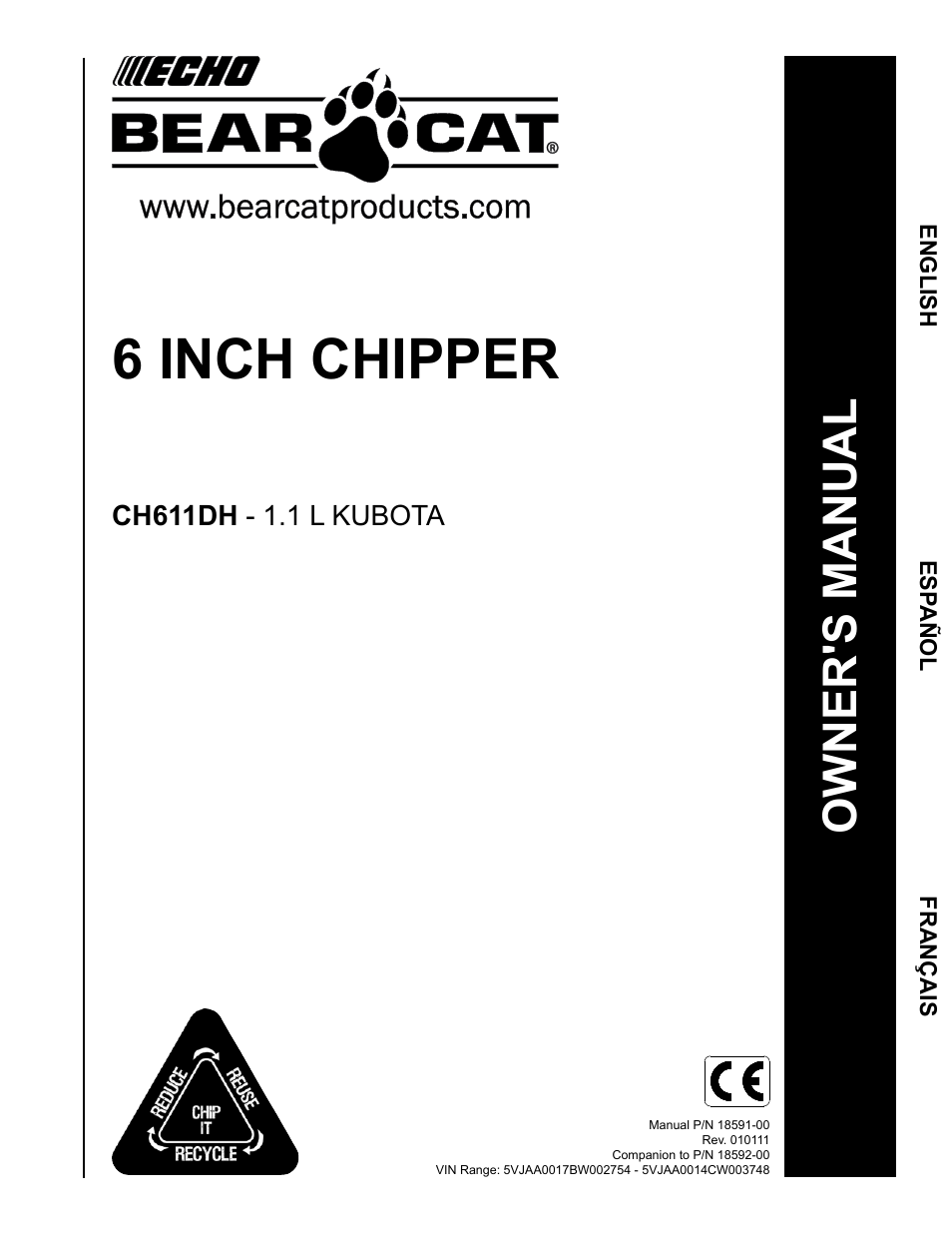 Echo CH611DH Owners Manual v.5 User Manual | 33 pages