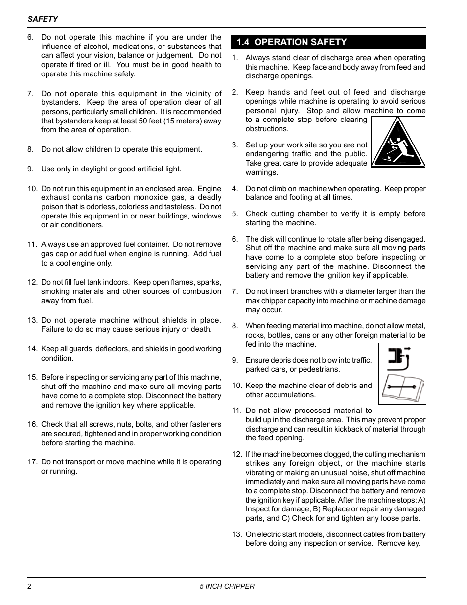 4 operation safety | Echo CH5653 Owners Manual v.1 User Manual | Page 6 / 24