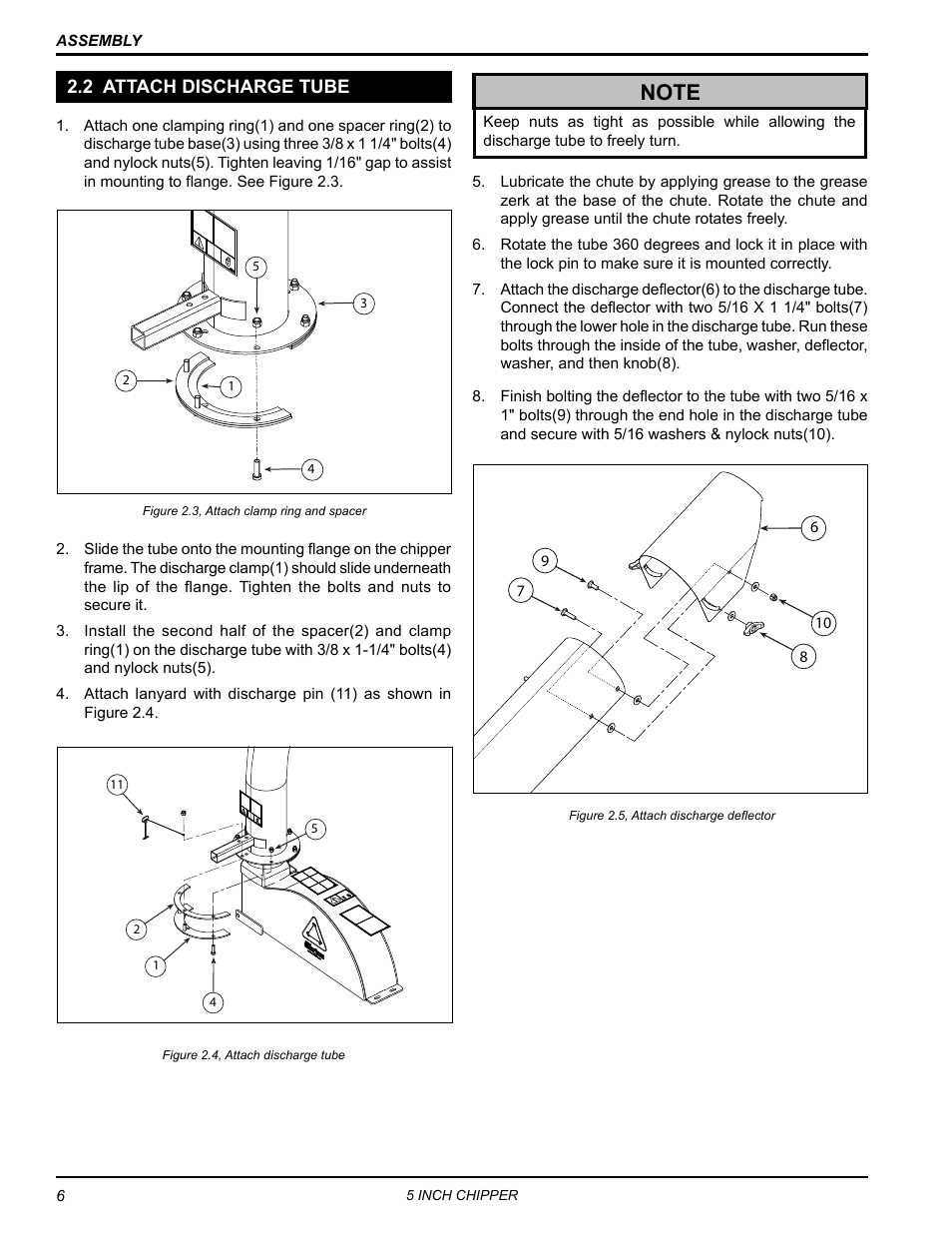 2 attach discharge tube | Echo CH5540H Owners Manual v.4 User Manual | Page 10 / 27