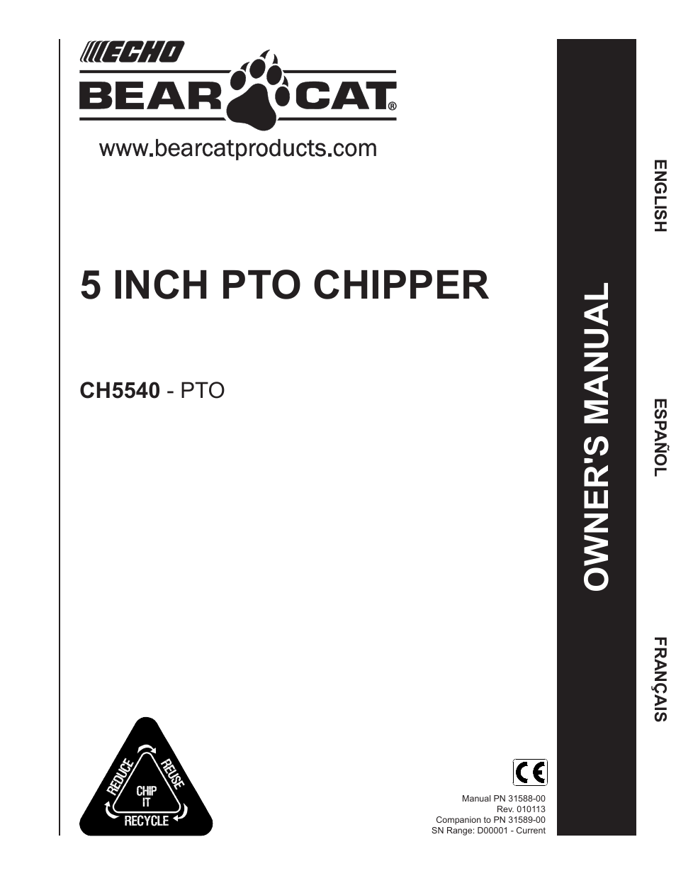 Echo CH5540 Owners Manual v.2 User Manual | 24 pages