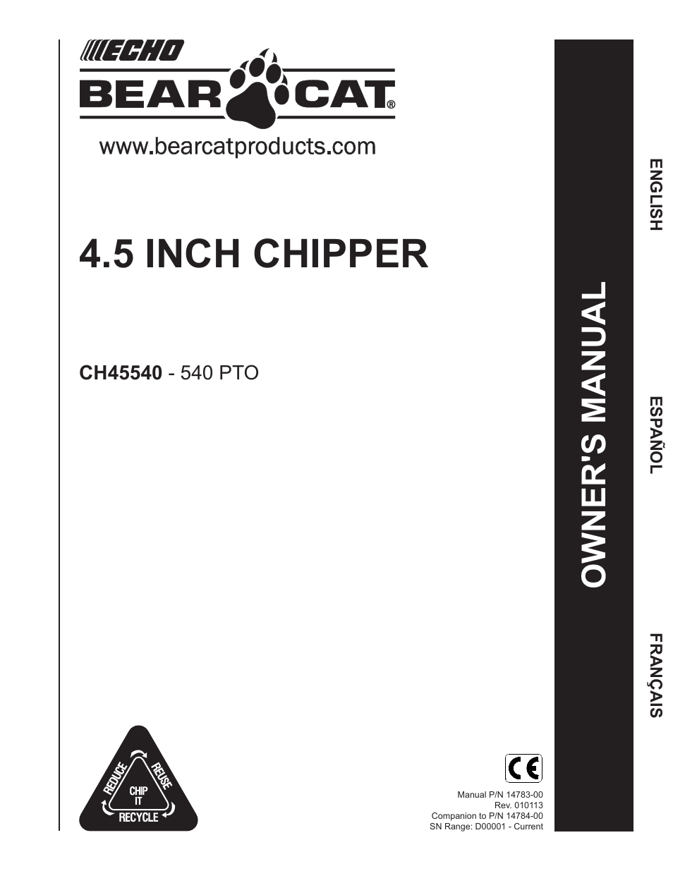 Echo CH45540 Owners Manual v.5 User Manual | 24 pages