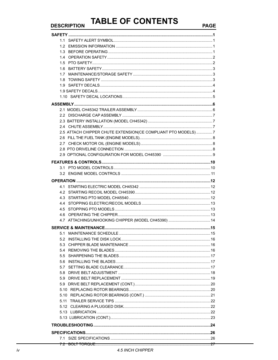 Echo CH45342 Owners Manual v.3 User Manual | Page 4 / 38