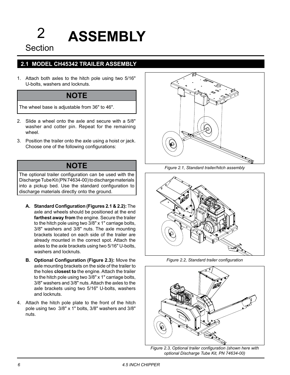 Assembly, 1 model ch45342 trailer assembly, 2assembly | Echo CH45342 Owners Manual v.2 User Manual | Page 10 / 35