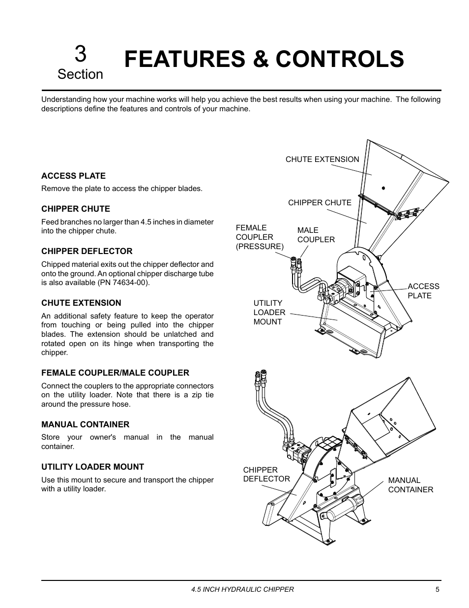 Features & controls | Echo CH450H Owners Manual v.1 User Manual | Page 9 / 28