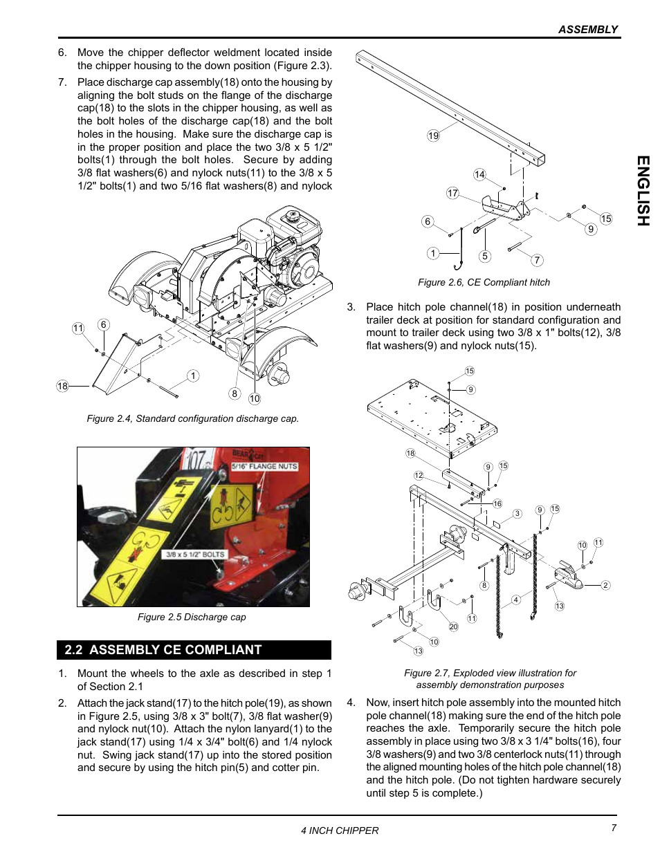 2 assembly ce compliant, English | Echo CH4400 Owners Manual v.1 User Manual | Page 11 / 30