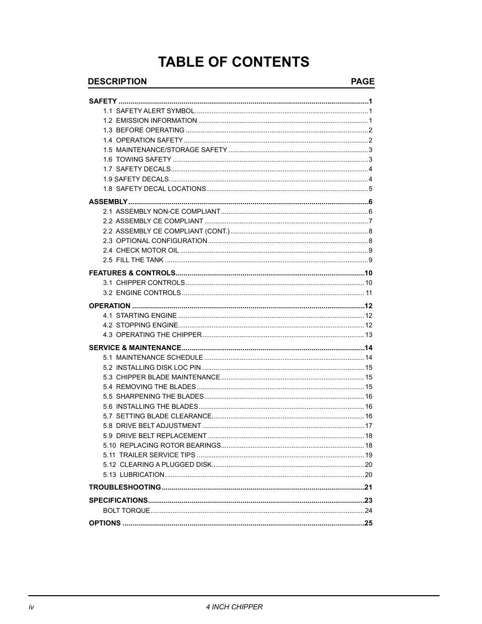 Echo CH4400 Owners Manual v.1 User Manual | Page 4 / 30